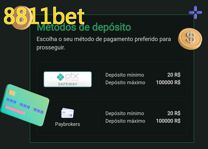 O cassino 8811betbet oferece uma grande variedade de métodos de pagamento